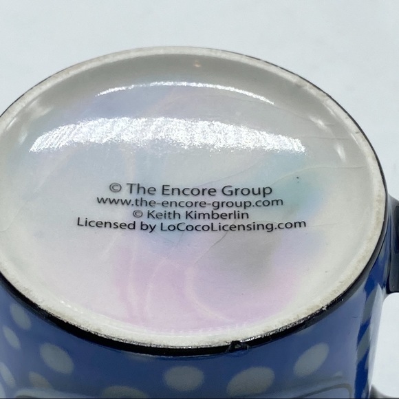 Keith Kimberlin Blue Polka Dot Siamese Kitten Coffee Mug - Picture 5 of 5